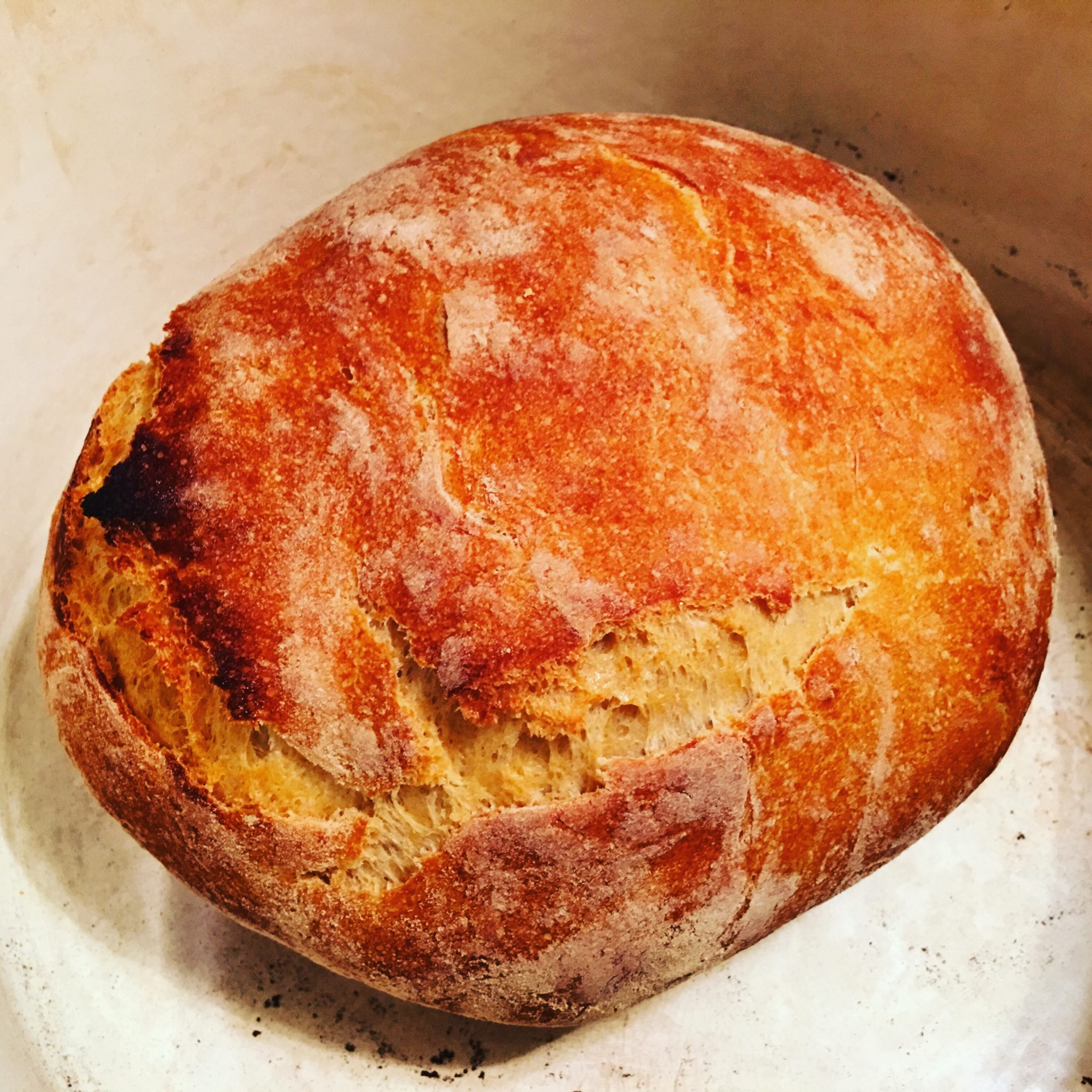 Dutch Oven Italian Bread Cooking by Jessica