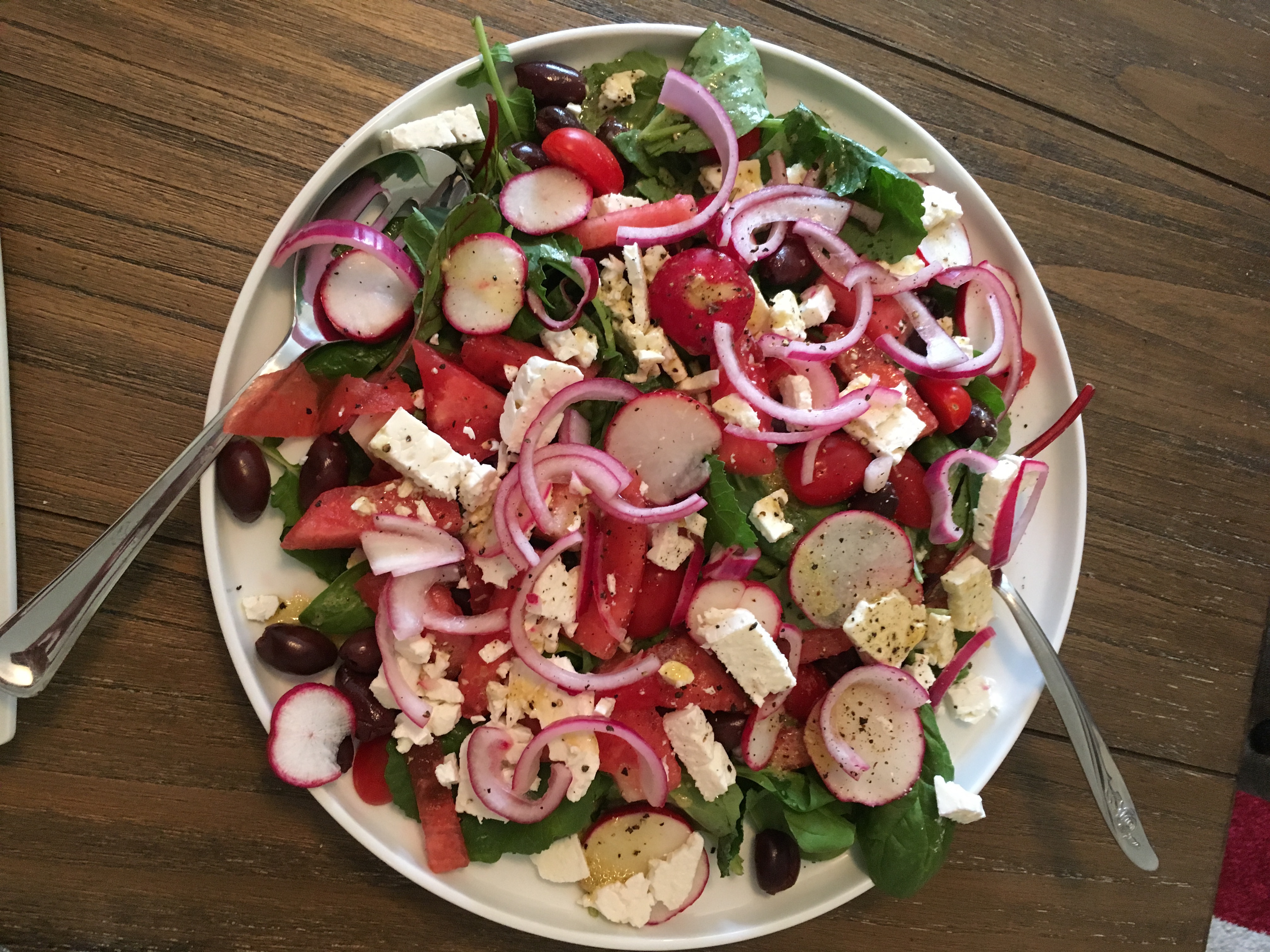 Watermelon Feta Salad with Pickled Red Onions